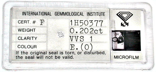 Foto 1 - Diamant IGI Zertifikat 0,202ct River E VVS1, D5404