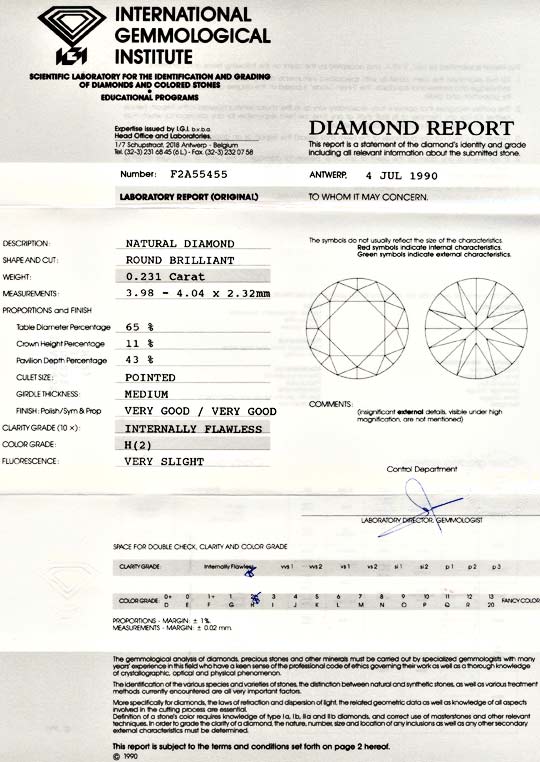 Foto 9 - Diamant-Brillant 0,231ct IGI Lupenrein Wesselton, D5572