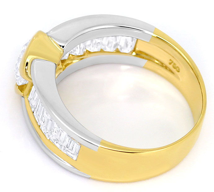 Foto 3 - Design-Ring 1,07ct Brillant und 1,2ct Diamant Baguetten, S3678