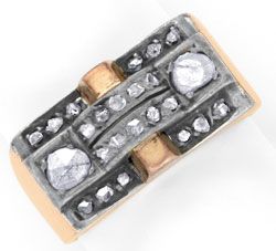 Foto 1 - Ring Antikschmuck in Rotgold Silber 24 Diamanten, S3730