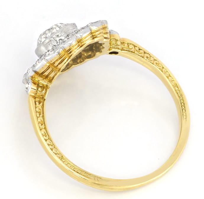 Foto 3 - Gold-Platin-Diamanten-Ring antik 0,67 Solitär, S5718