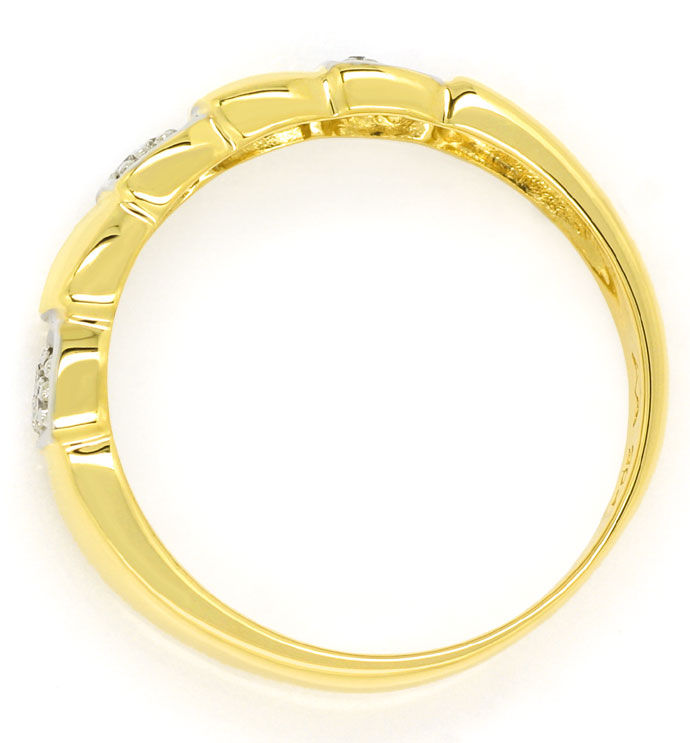 Foto 3 - Formschöner Diamanten-Ring mit 12 Diamanten Bicolor 14K, S9738